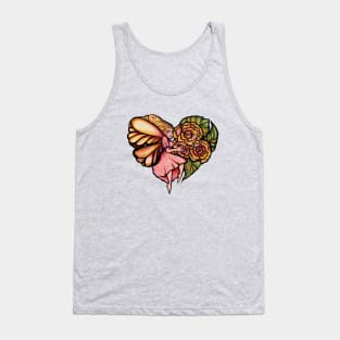 Flower Fairy Garden Heart Tank Top